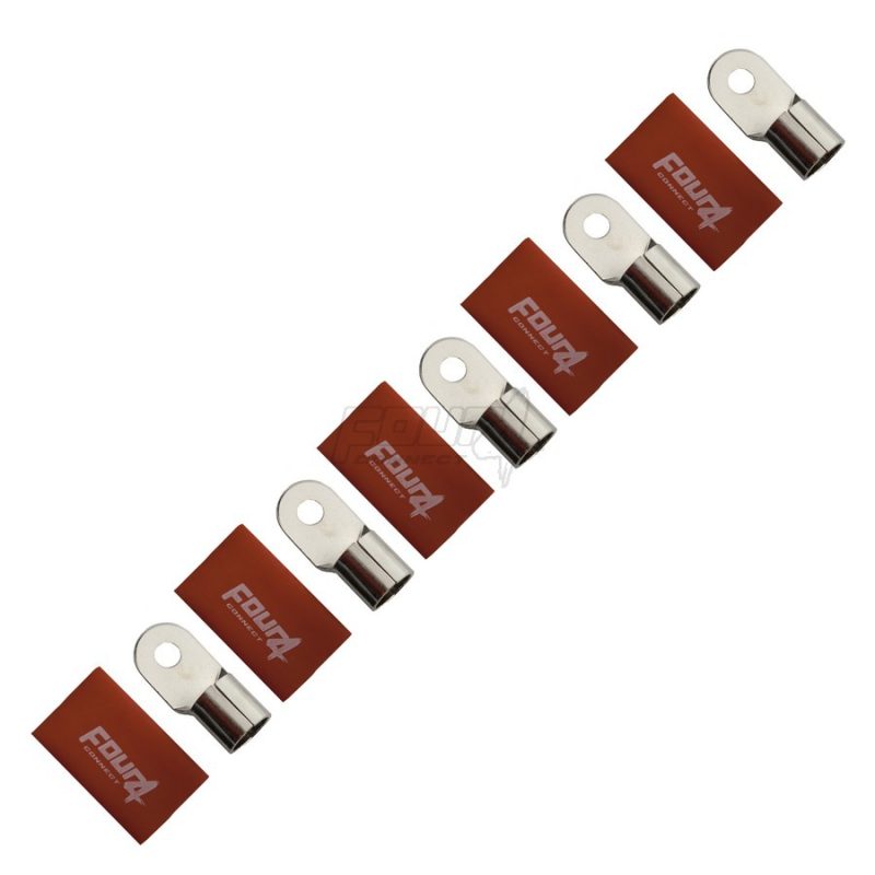 FOUR Connect 4-690974 M8 rengasliitin 70-100mm2, 5x punainen