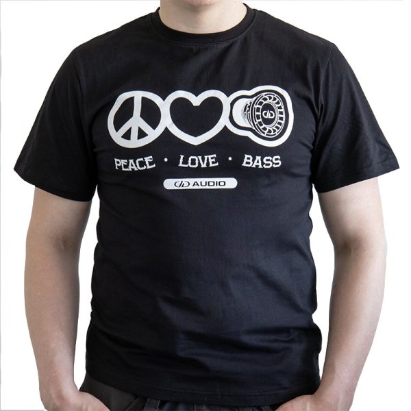 DD AUDIO T-paita XXL love,peace&bass