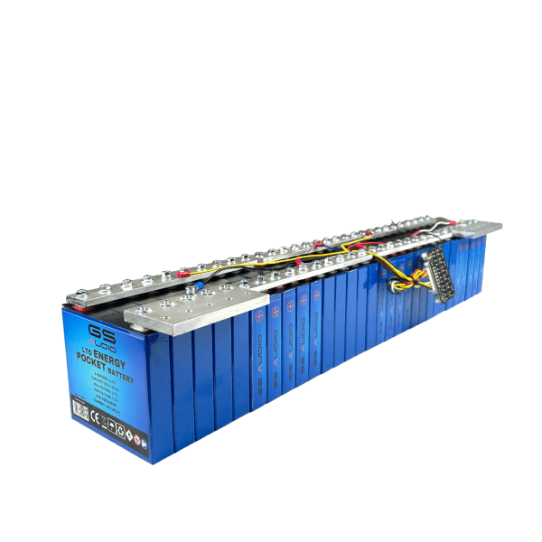 100A BATTERY - GS AUDIO 12*67.5 H11cm - 30 CELLS LTO - 14V + BMS AND BARS