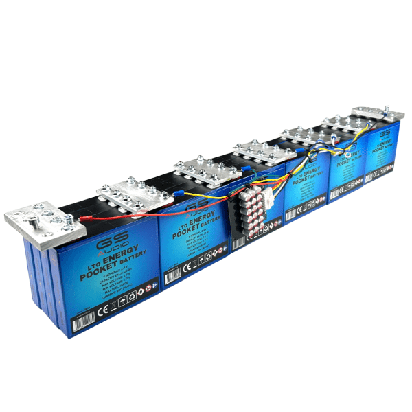 80A BATTERY - GS AUDIO 9*69 H11cm - 24 CELLS LTO - 14V + BMS AND BARS