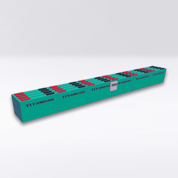 LTO TITANIUM 14.4V 140Ah Battery - 24 Cells with BMS and Bars - 105x11.6x12cm