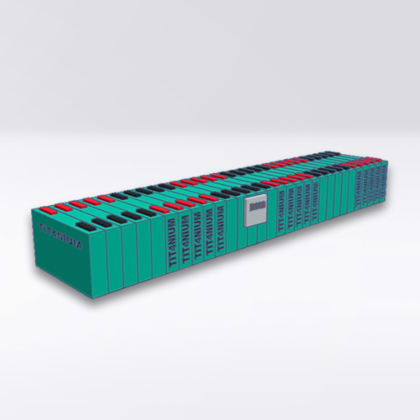 LTO TITANIUM 14.4V 175Ah Battery - 30 Cells with BMS and Bars - 17.5x87x12cm
