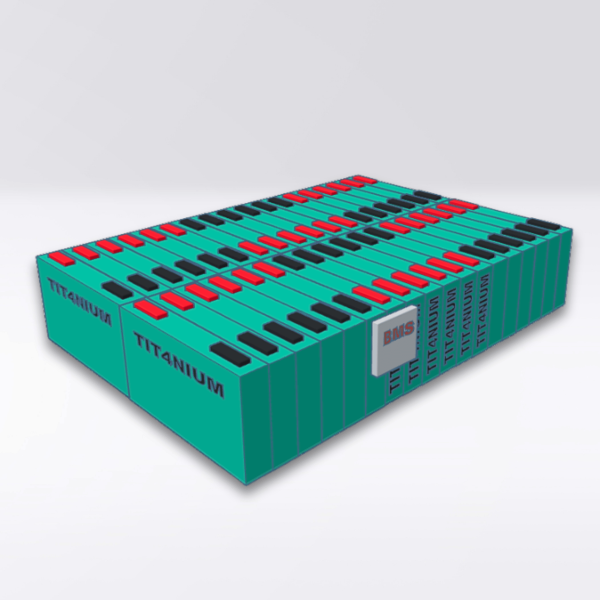 LTO TITANIUM 14.4V 210Ah Battery - 36 Cells with BMS and Bars - 35x52.2x12cm