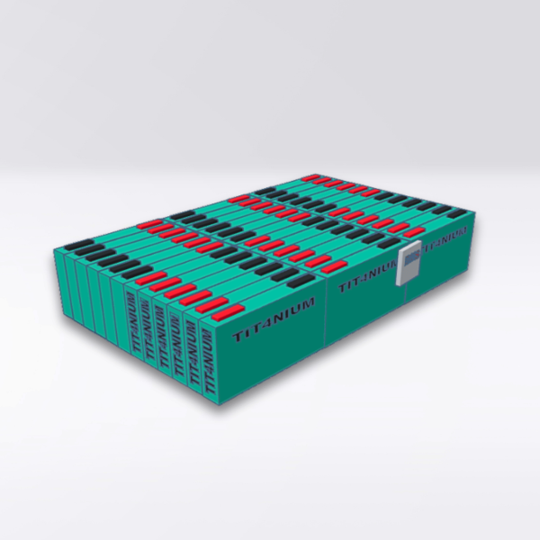 LTO TITANIUM 14.4V 210Ah Battery - 36 Cells with BMS and Bars - 52.5x38x12cm