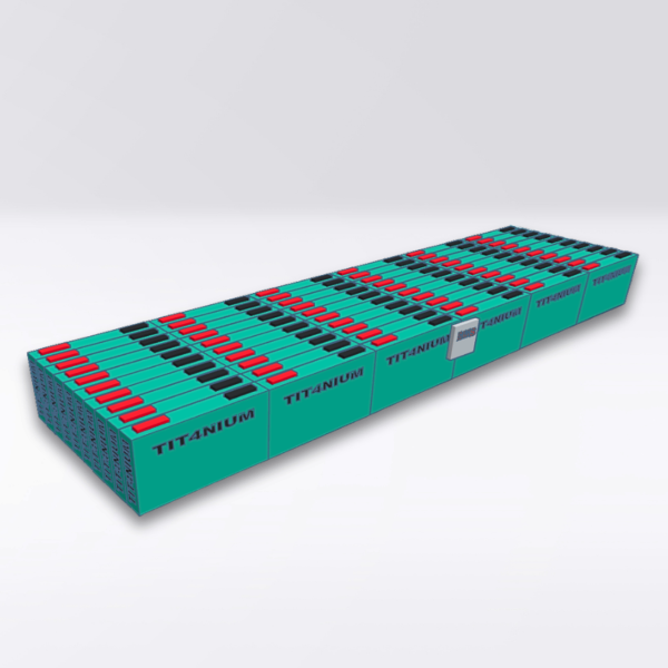 LTO TITANIUM 14.4V 350Ah Battery - 60 Cells with BMS and Bars - 105x29x12cm