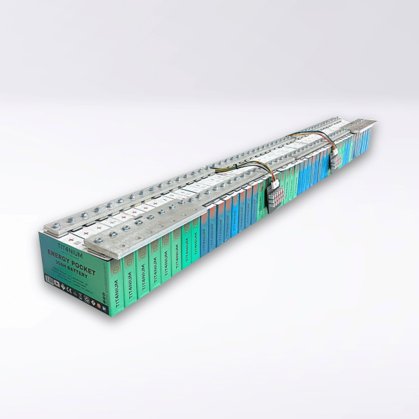 LTO TITANIUM 14.4V 280Ah Battery - 48 Cells with BMS and Bars - 17.5x139.2x12cm