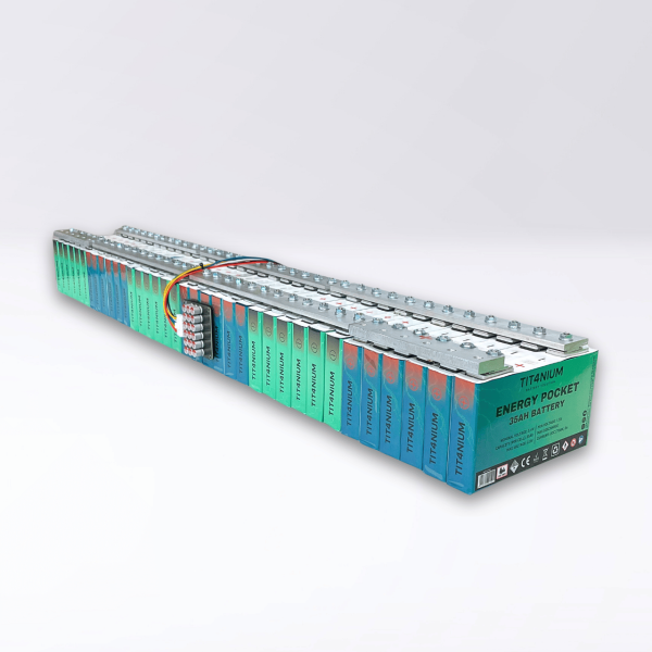 LTO TITANIUM 14.4V 210Ah Battery - 36 Cells with BMS and Bars - 17.5x104.4x12cm