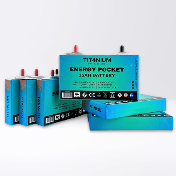 Celle LTO TITANIUM 2.4V 35Ah - 6 Celle Singole 175x28xH100mm